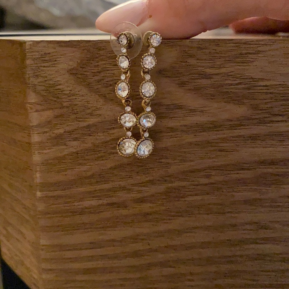 Cubic zarconia dangly earrings